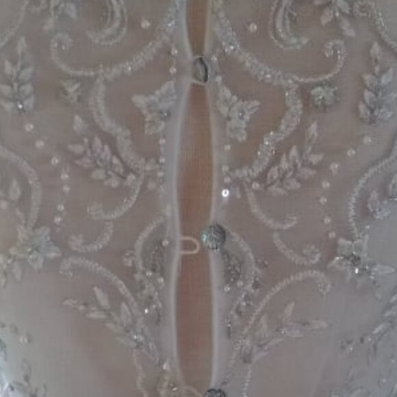Wedding / Pageant Gown - Sweetheart neckline, beaded sheer illusions back. - Picture 8 of 8